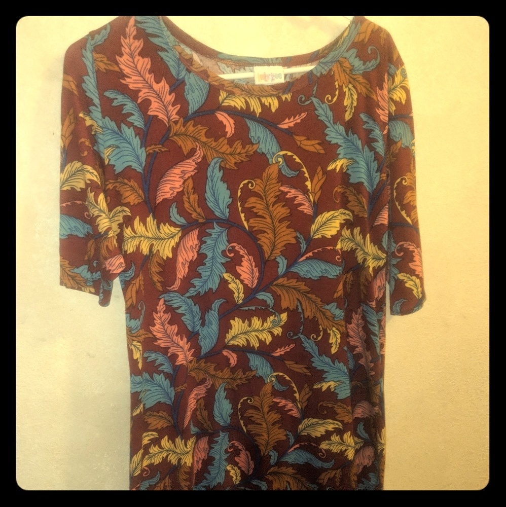 Size XL leaf Julia dress by LuLaRoe